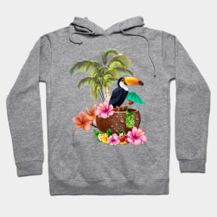 Tropical design with toucan Hoodie